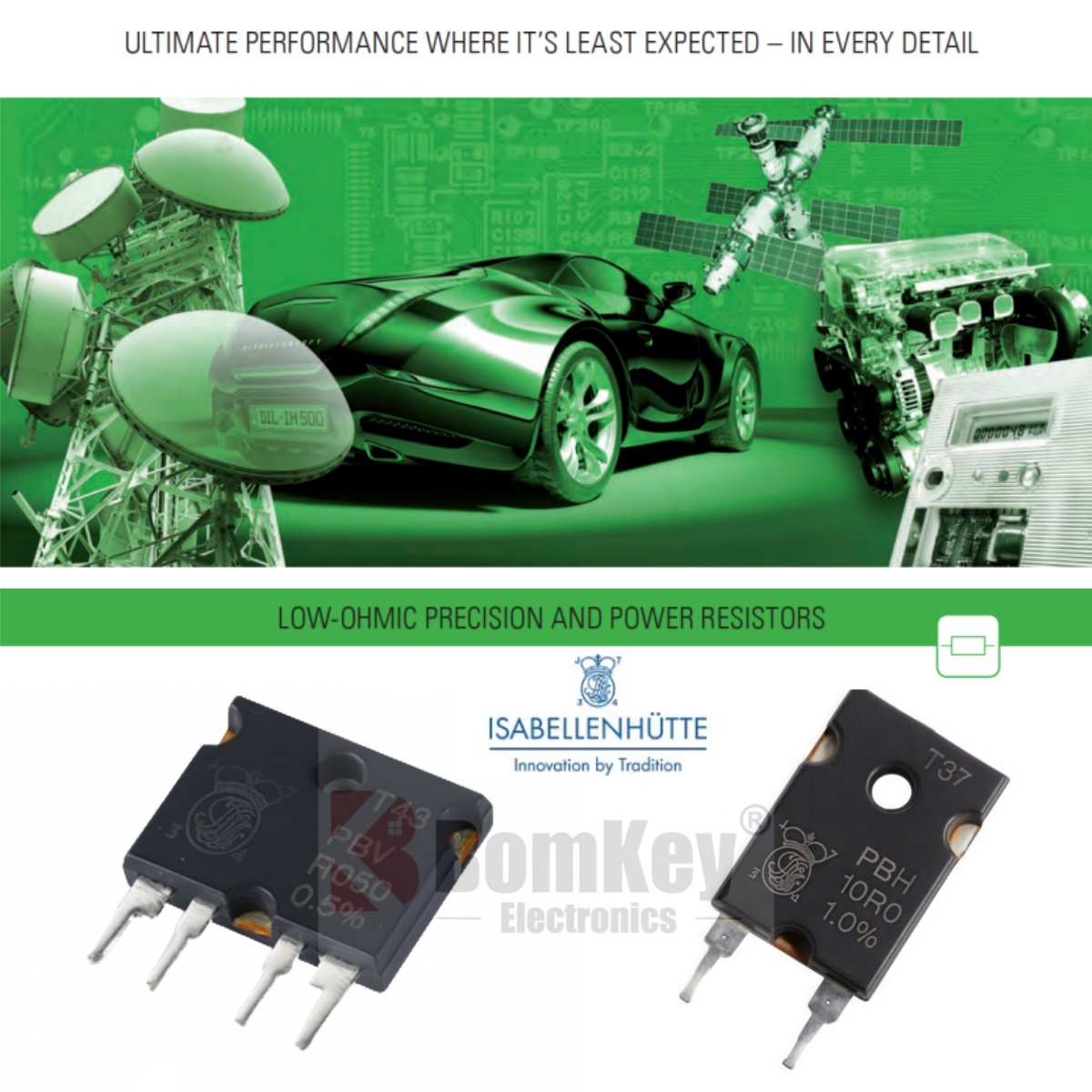 ISABELLENHÜTTE PBH対PBVシリーズ 電力抵抗器 仕様書比較